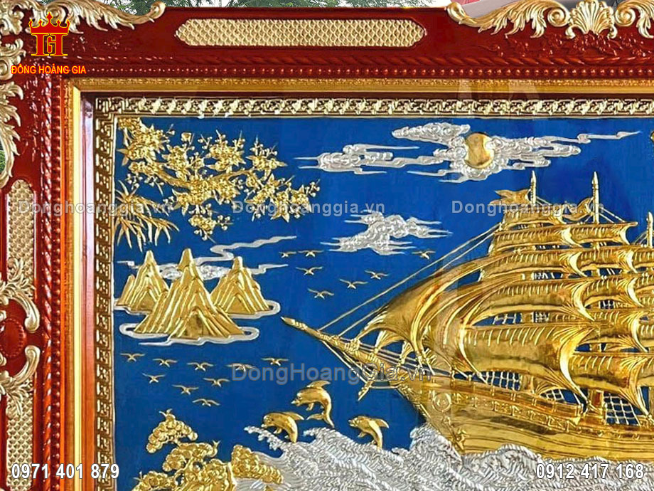 Đồng Hoàng Gia là địa chỉ chế tác tranh thuận buồm xuôi gió mạ vàng bạc uy tín chất lượng